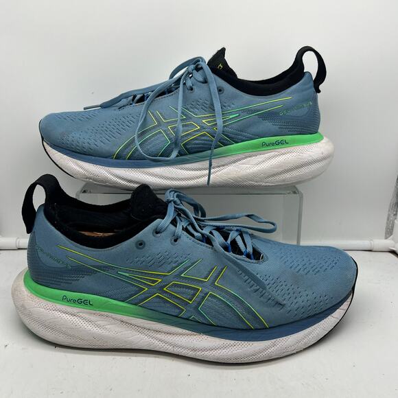 ASICS Gel-Nimbus 25 Mens 10 Blue Running Sneakers - Picture 1 of 8